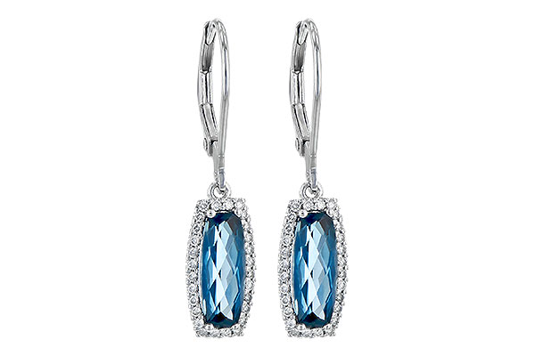 C190-23941: EARR 2.10 LONDON BLUE TOPAZ 2.28 TGW