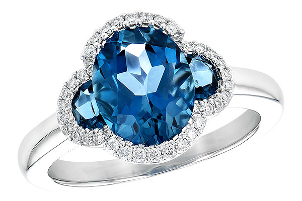 C190-23968: LDS RG 3.04 TW LONDON BLUE TOPAZ 3.20 TGW