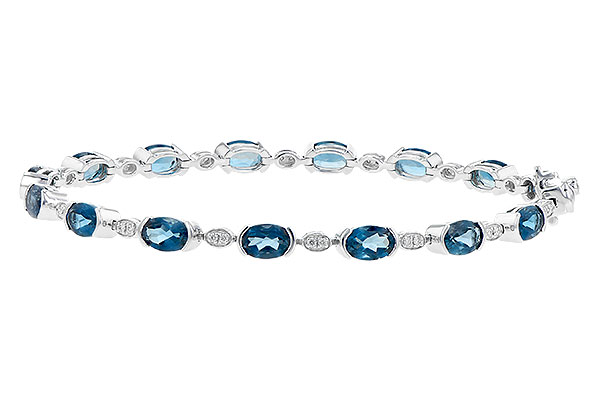 C190-23996: BRACELET 7.20 LONDON BLUE TOPAZ 7.36 TGW