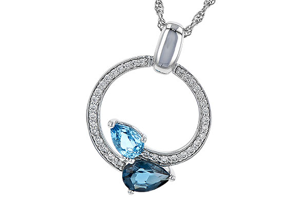 C190-24859: NECK 1.22 BLUE TOPAZ 1.40 TGW