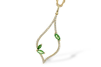 C190-24896: NECK .35 GREEN GARNET .55 TGW