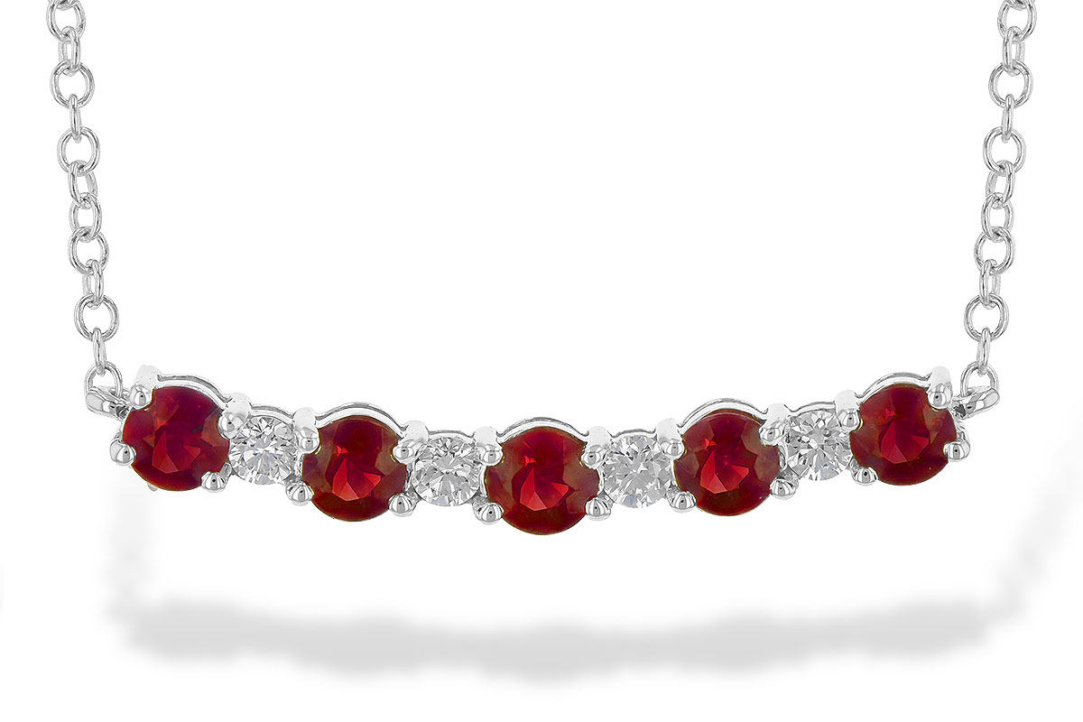 C190-26641: NECK .58 TW RUBY .70 TGW