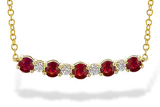 C190-26641: NECK .58 TW RUBY .70 TGW