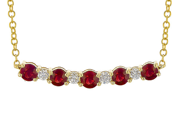 C190-26641: NECK .58 TW RUBY .70 TGW