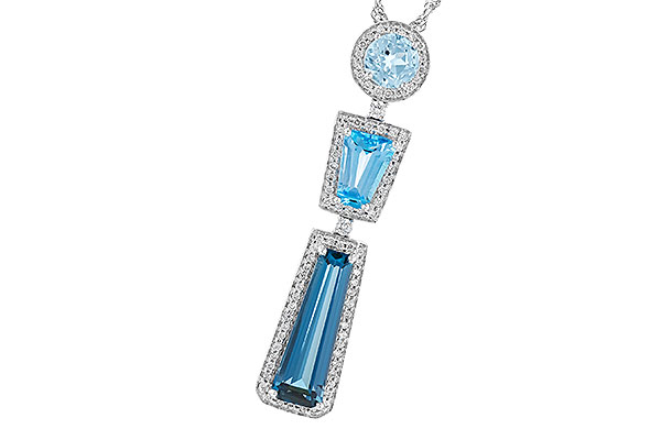 C273-83932: NECK 3.26 TW BLUE TOPAZ 3.50 TGW