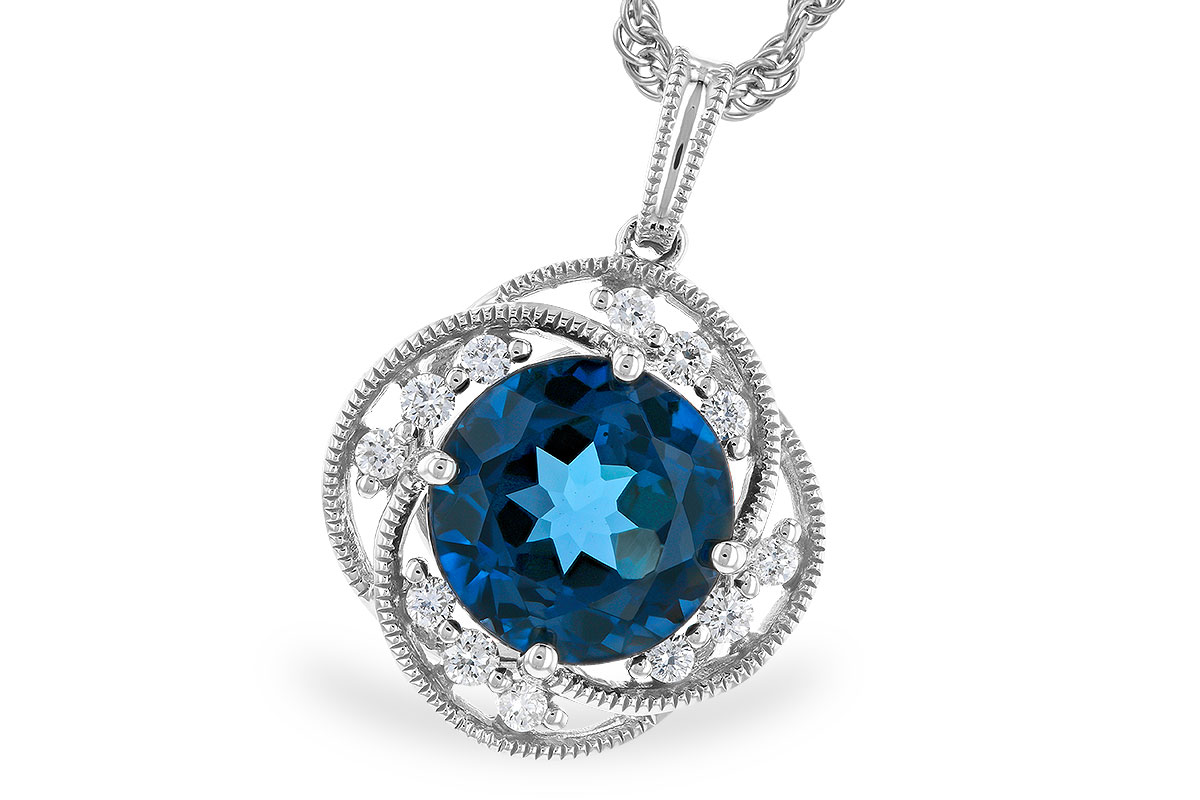 C273-84887: NECK 2.90 LONDON BLUE TOPAZ 3.05 TGW (9MM LBT)