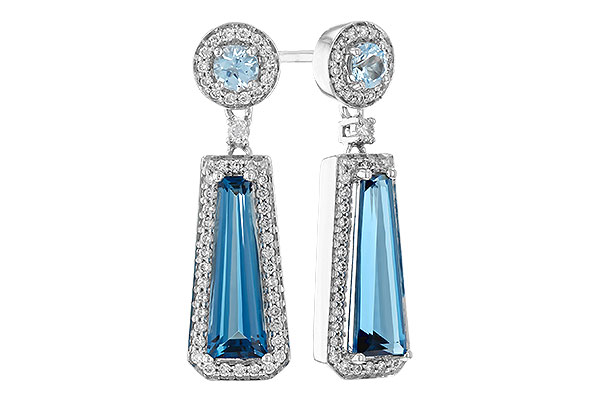 C273-85787: EARR 2.28 TW BLUE TOPAZ 2.54 TGW