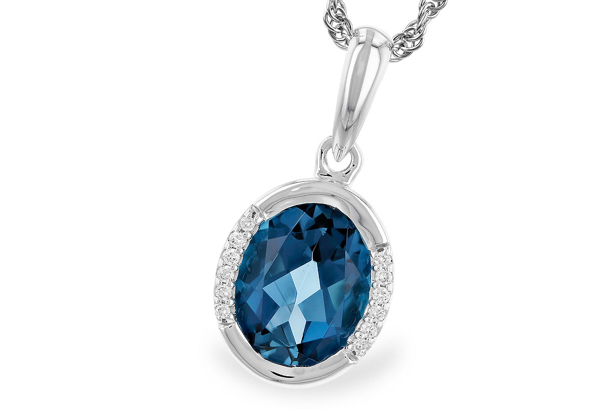 C273-85796: NECK 1.90 TW LONDON BLUE TOPAZ 1.93 TGW (9x7 LBT)