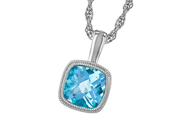 C273-87632: NECKLACE 1.10 CT BLUE TOPAZ