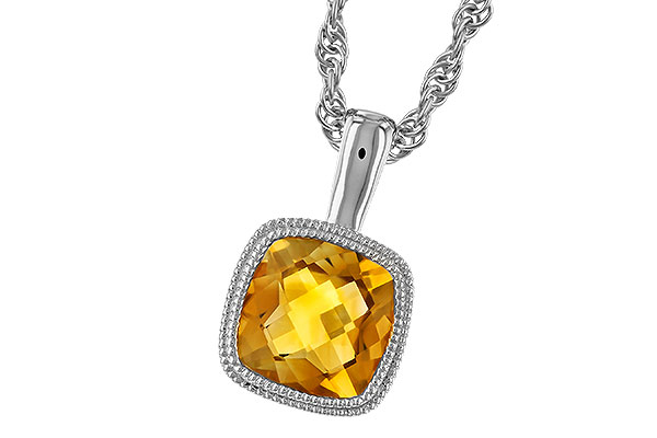 C273-88459: NECKLACE .75 CT CITRINE