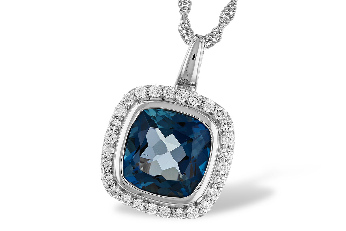 C273-88487: NECK 3.85 LONDON BLUE TOPAZ 4.15 TGW (9MM LBT)