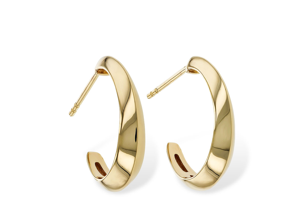 C274-74859: GOLD EARRINGS (19MM)