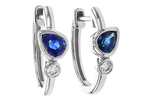 C274-77632: EARRINGS .51 SAPPHIRE .57 TGW