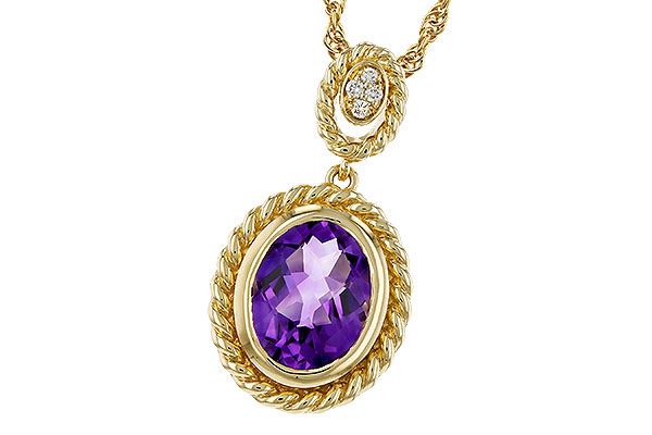 C274-81214: NECKLACE 1.38 AMETHYST 1.40 TGW (9x7MM AMY)