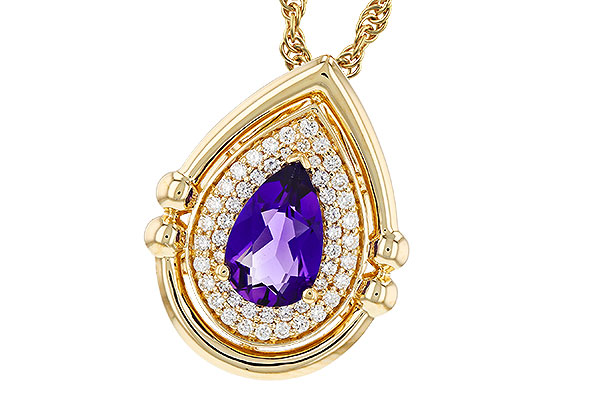 C275-63959: NECKLACE .70 AMETHYST .86 TGW (8x5MM AMY)