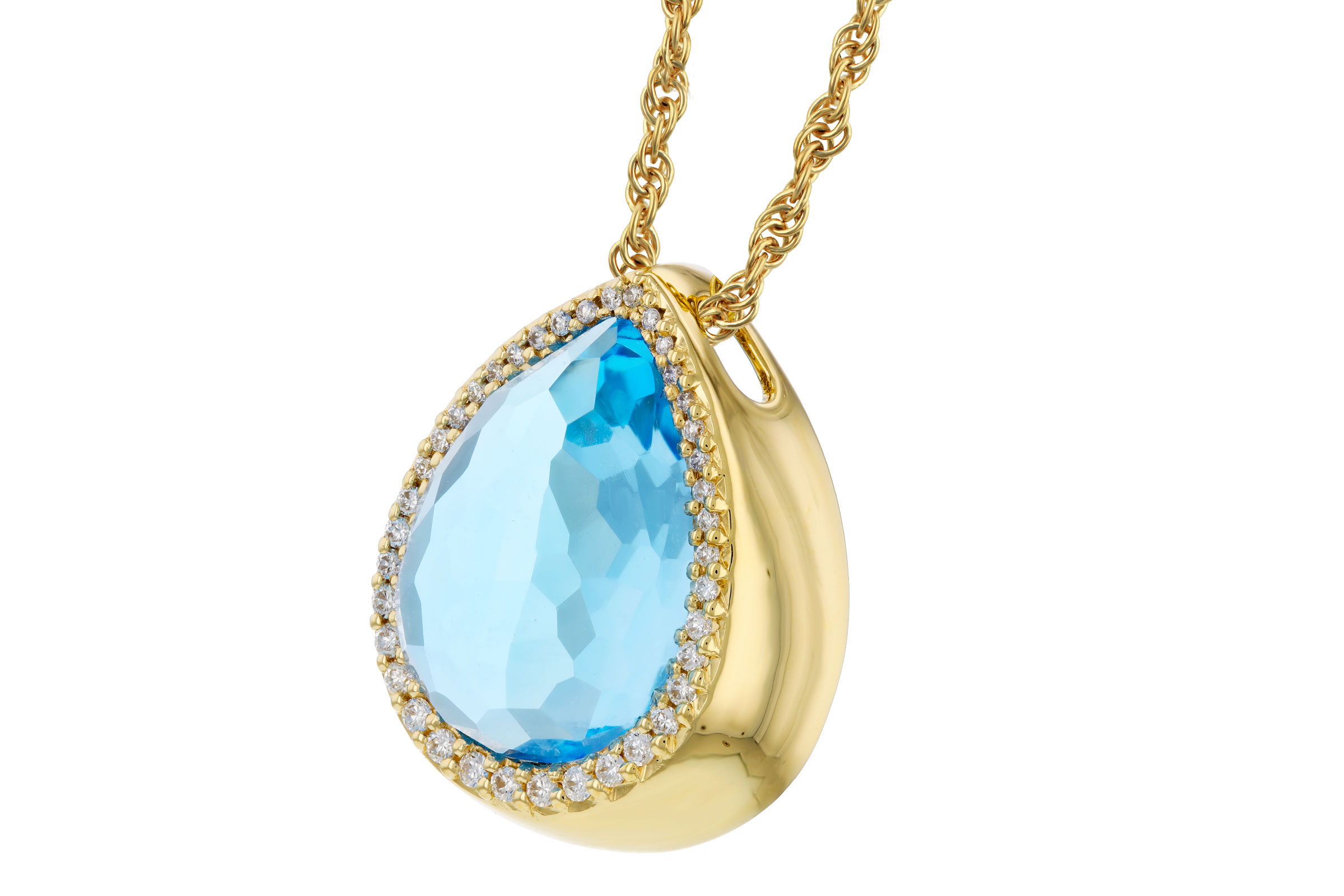 C275-64896: NECK 5.78 LONDON BLUE TOPAZ 5.92 TGW (14x10MM)