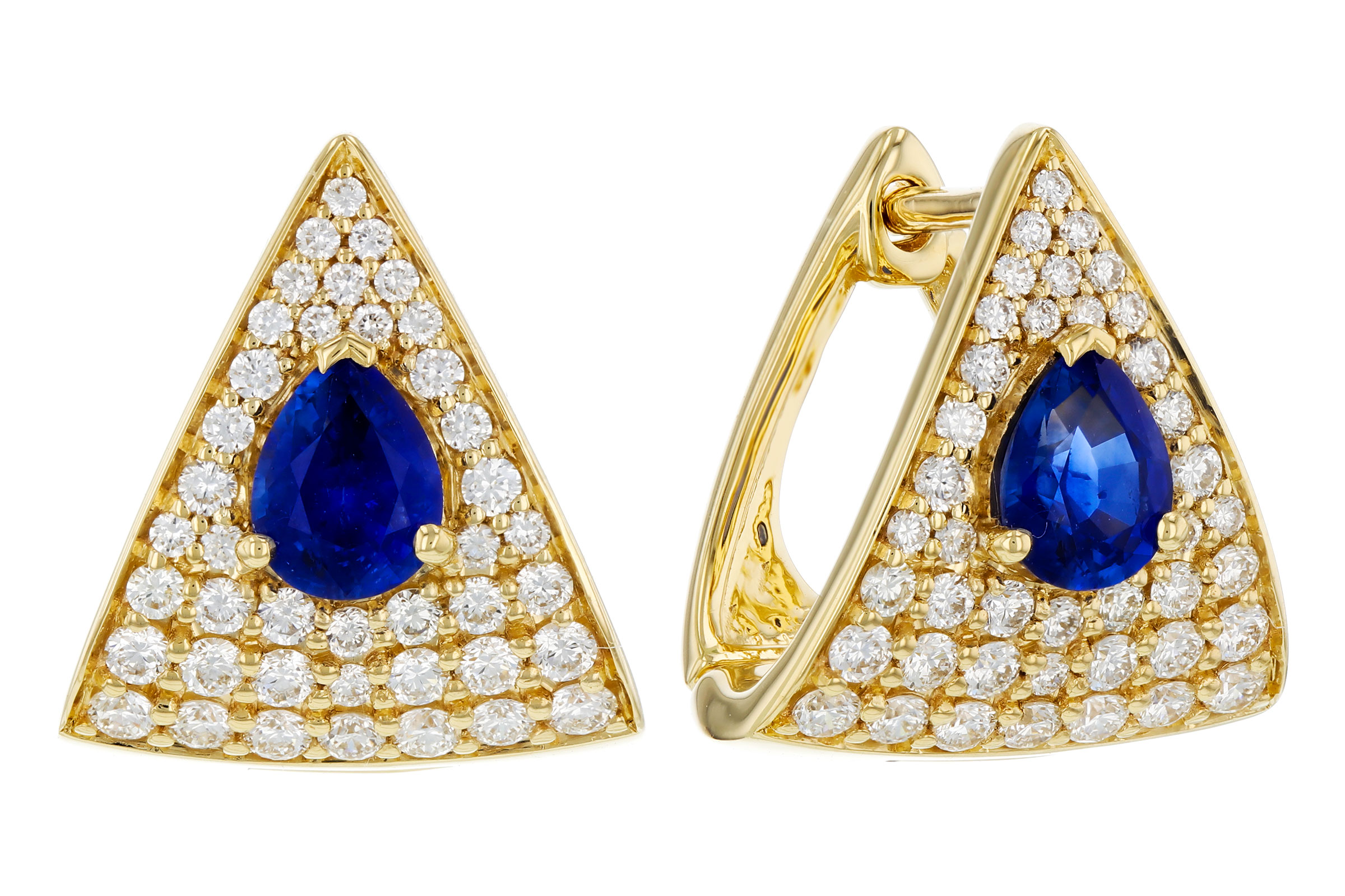 C275-65796: EARRINGS .65 TW SAPPHIRE 1.20 TGW (5x4MM SA)