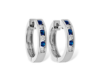 D001-12096: EARRINGS .16 SAPP .26 TGW