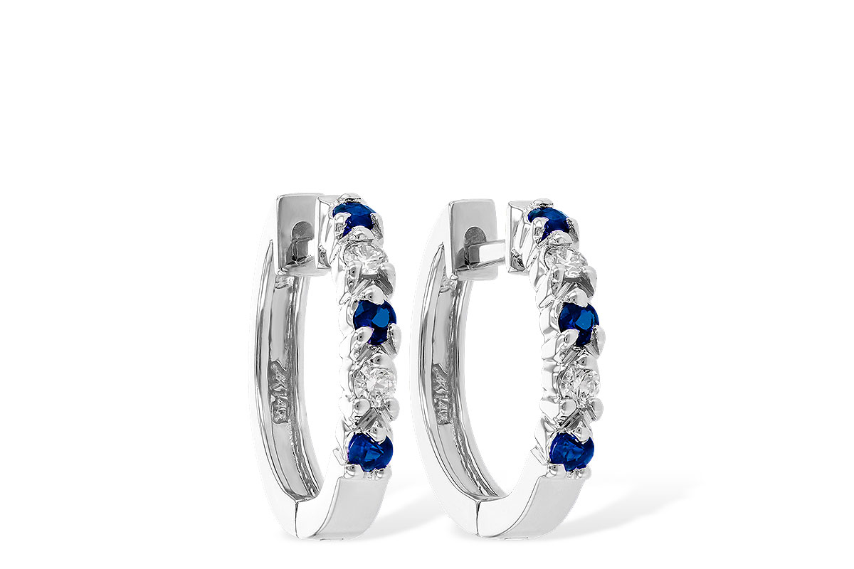 D001-12114: EARRINGS .17 SAPP .26 TGW