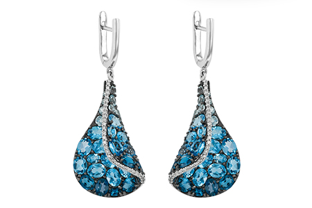 D187-50296: EARR 6.86 BLUE TOPAZ 7.05 TGW