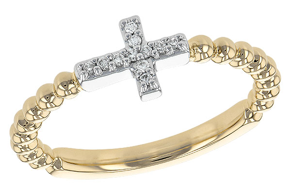 D190-20296: LDS DIA RG .05 TW (B189-33941 YG RING & WG SETTING)