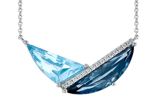 D272-93968: NECK 4.66 BLUE TOPAZ 4.75 TGW (18")