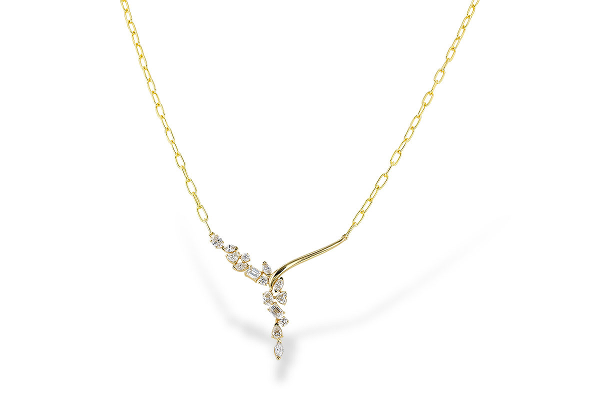 D273-88496: NECKLACE 1.22 TW FANCY CUT DIAMONDS (18")