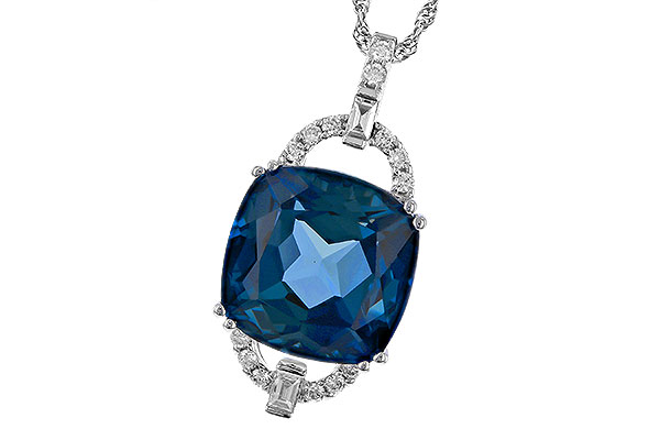 D274-73968: NECK 9.00 LONDON BLUE TOPAZ 9.20 TGW (12MM LBT)