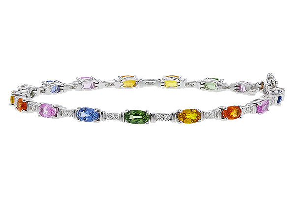 D274-74896: BRACELET 4.76 MULTI-COLOR SAPPH 5.08 TGW (7")