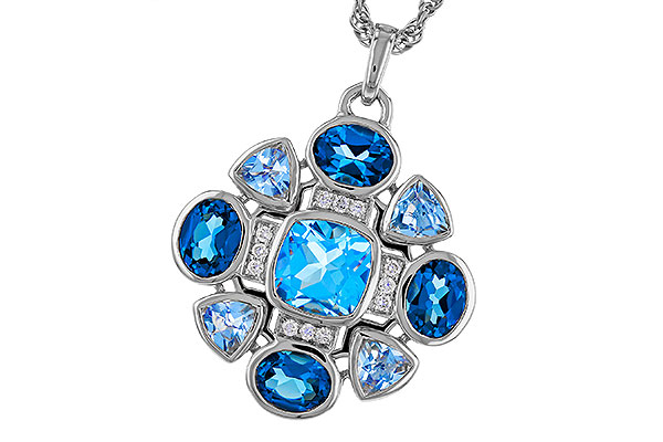 D274-75732: NECKLACE 3.19 TW BLUE TOPAZ 3.25 TGW