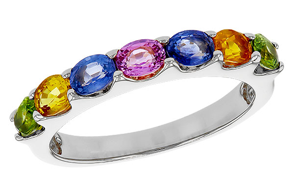 D274-75759: LDS WED RG 1.54 TW MULTI-COLOR SAPPHIRE