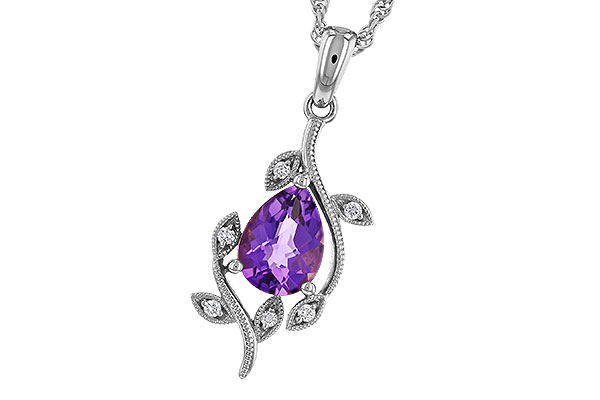 D274-75777: NECKLACE .88 AMETHYST .93 TGW (8x6MM AMY)