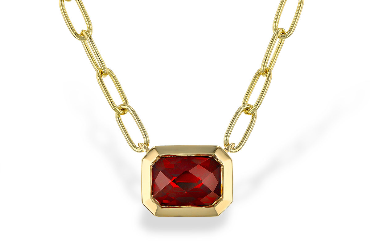 D274-78523: NECKLACE 1.45 GARNET (18")
