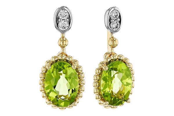 D274-80341: EARR 1.36 TW PERIDOT 1.42 TGW (7x5MM OV)
