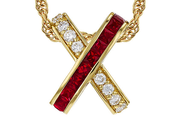 D274-81205: NECKLACE .53 TW RUBY .70 TGW