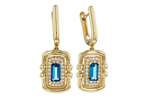 D275-63959: EARR .82 TW LONDON BLUE TOPAZ 1.00 TGW (6x3MM LBT)