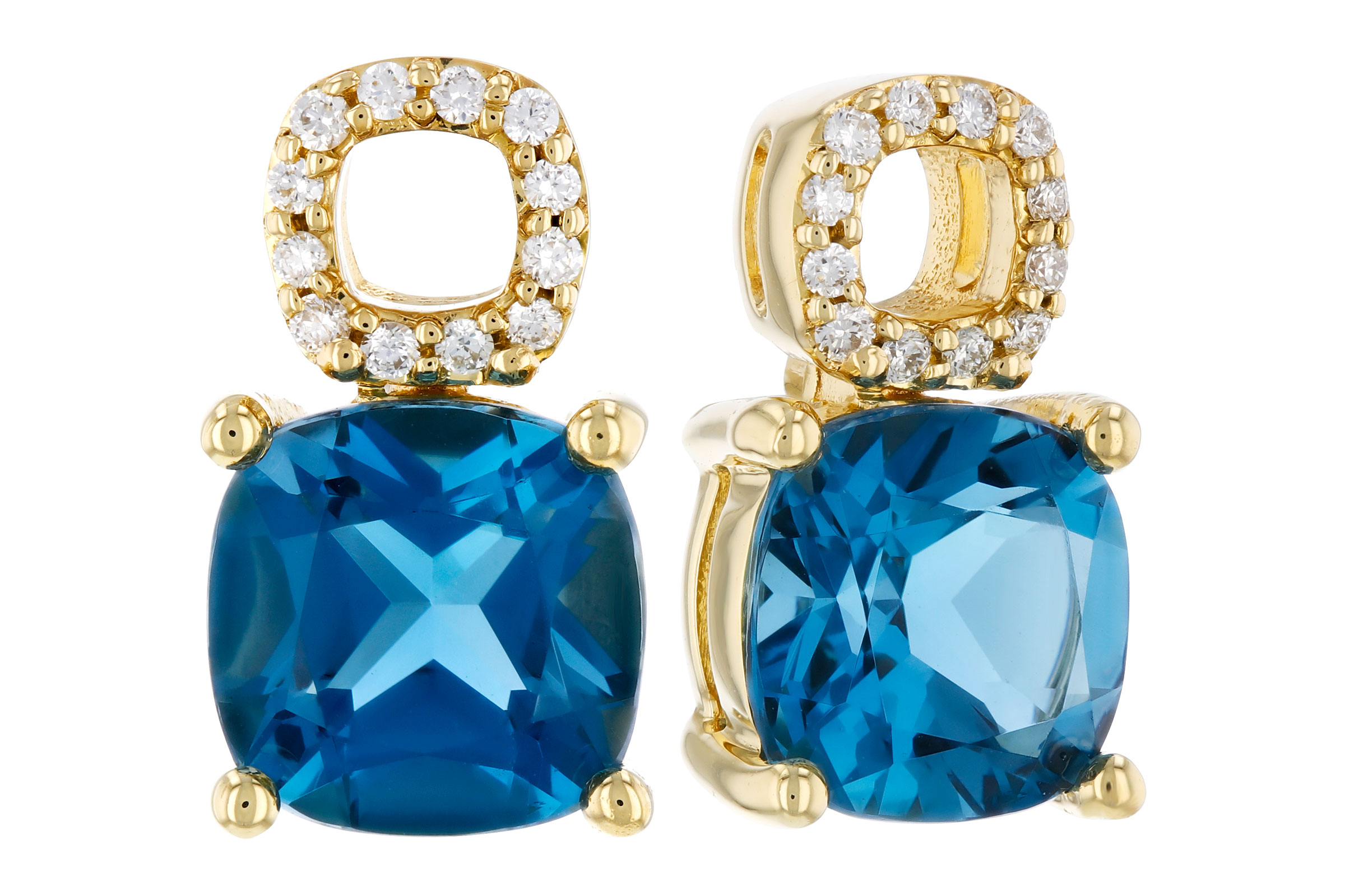 D275-65777: EARR 1.92 TW LONDON BLUE TOPAZ 1.98 TGW (6MM LBT)