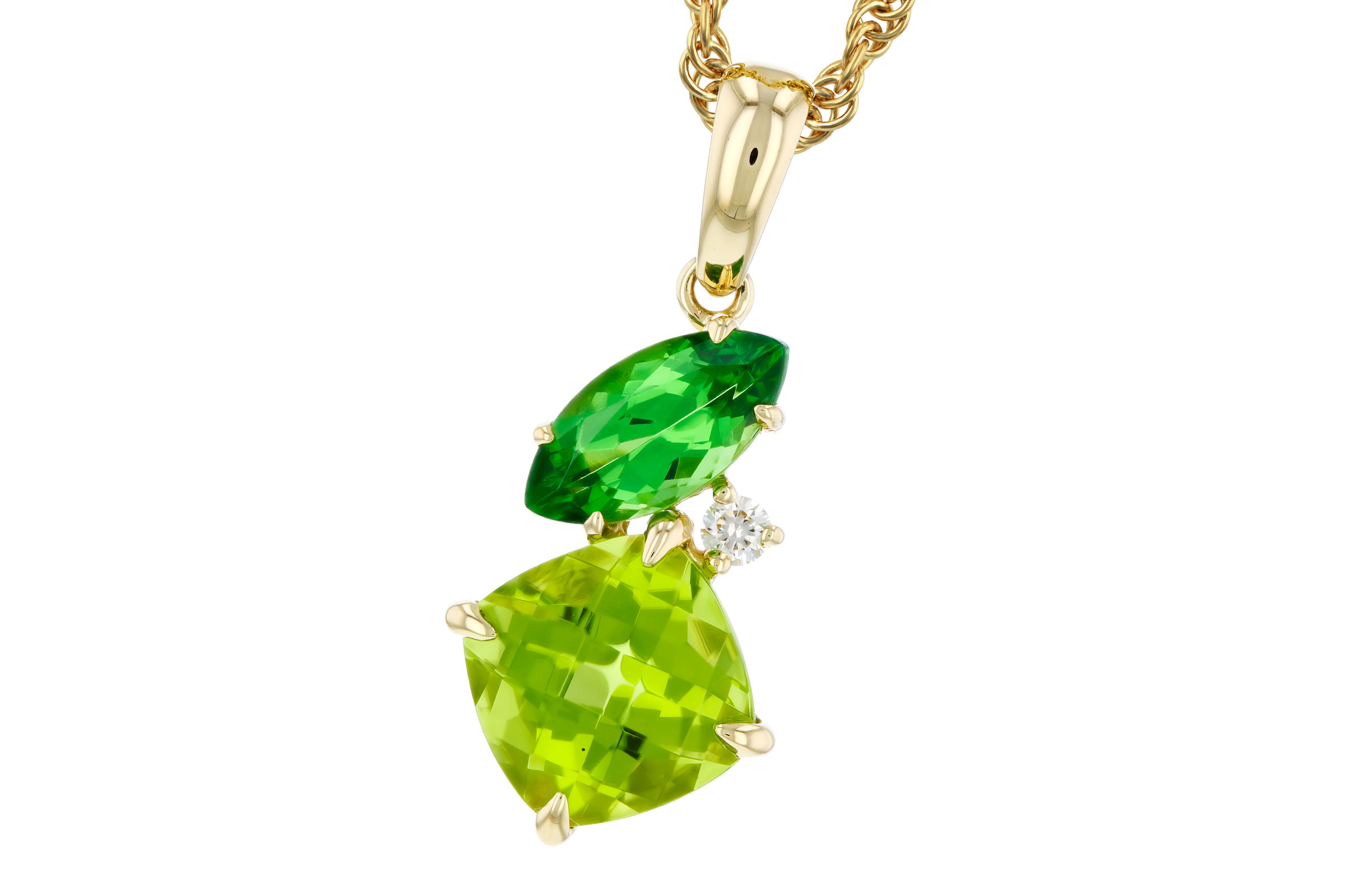 D275-66659: NECKLACE 1.97 TW SEMI-PREC (PER,TSAV) 2.00 TGW