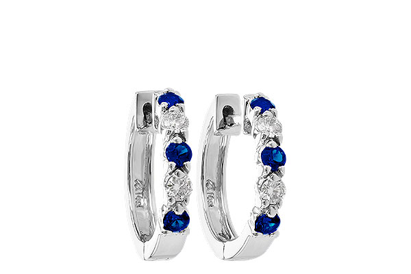 E001-12114: EARRINGS .33 SAPP .52 TGW