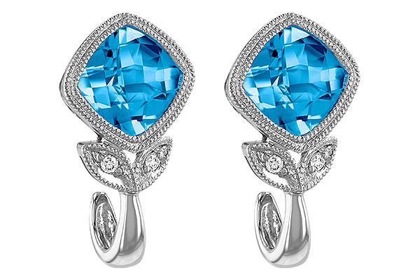 E187-52159: EARR 2.12 BLUE TOPAZ 2.14 TGW