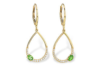 E190-25786: EARR .33 GREEN GARNET .49 TGW