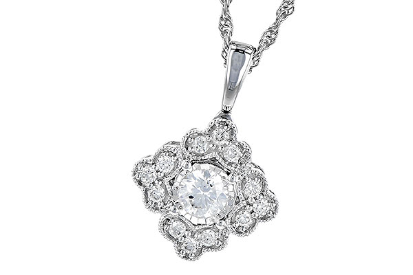 E272-94886: NECKLACE .15 BR .25 TW