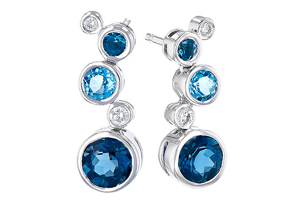 E272-97623: EARR 2.27 BLUE TOPAZ 2.40 TGW