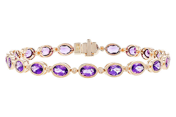 E273-83977: BRACELET 6.86 TW AMETHYST 6.90 TGW