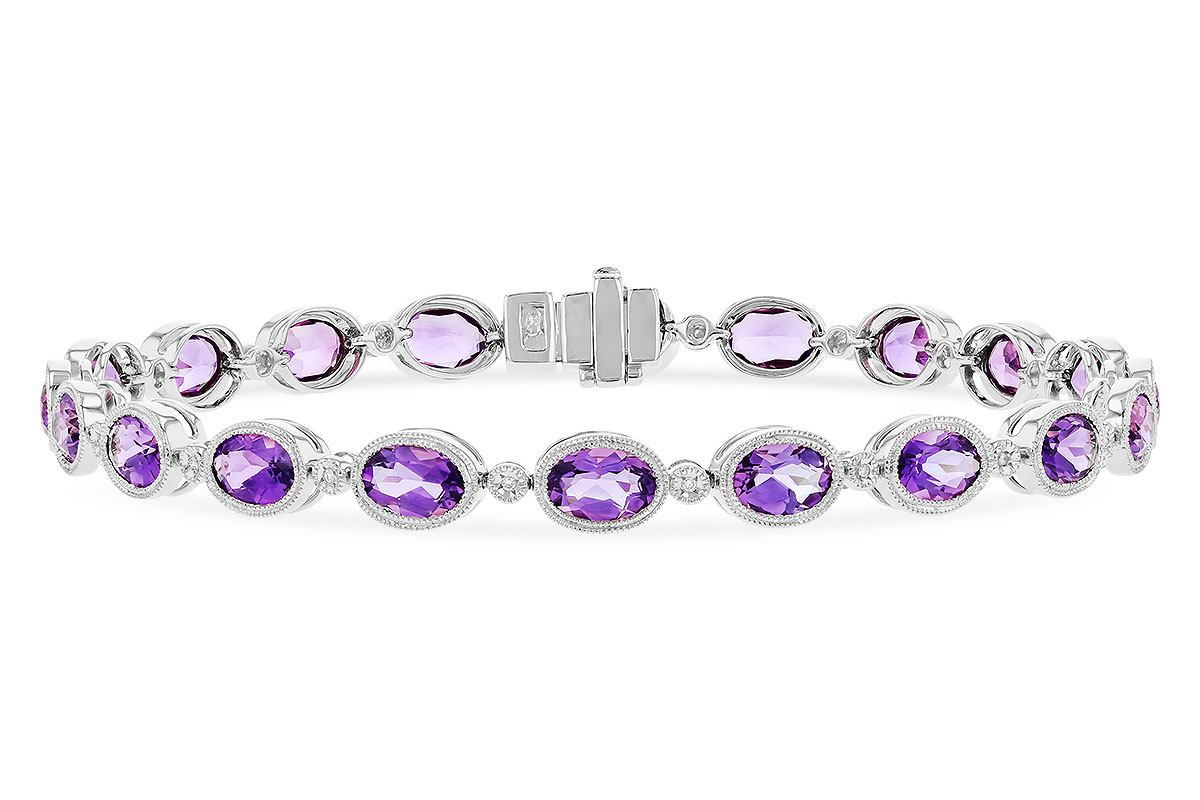E273-83977: BRACELET 6.86 TW AMETHYST 6.90 TGW