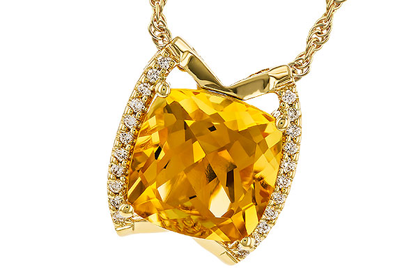 E273-86723: NECKLACE 3.74 CITRINE 3.85 TGW (10MM CIT)