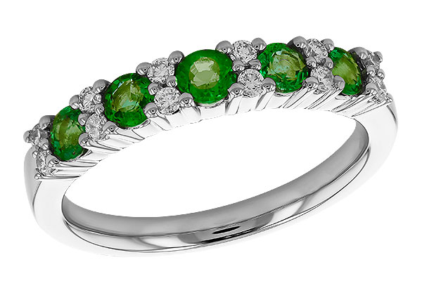 E273-89432: LDS WED RG .55 EMERALD .72 TGW