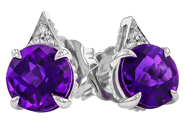E273-90341: EARR 1.33 TW AMETHYST 1.35 TGW (6MM RD)