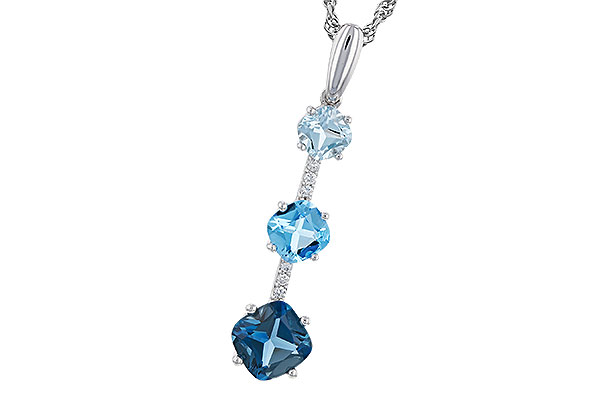 E274-73977: NECK 1.87 TW BLUE TOPAZ 1.90 TGW