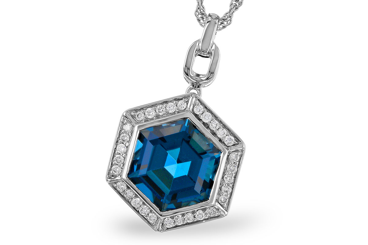 E274-74868: NECK 3.40 LONDON BLUE TOPAZ 3.55 TGW (9MM LBT)